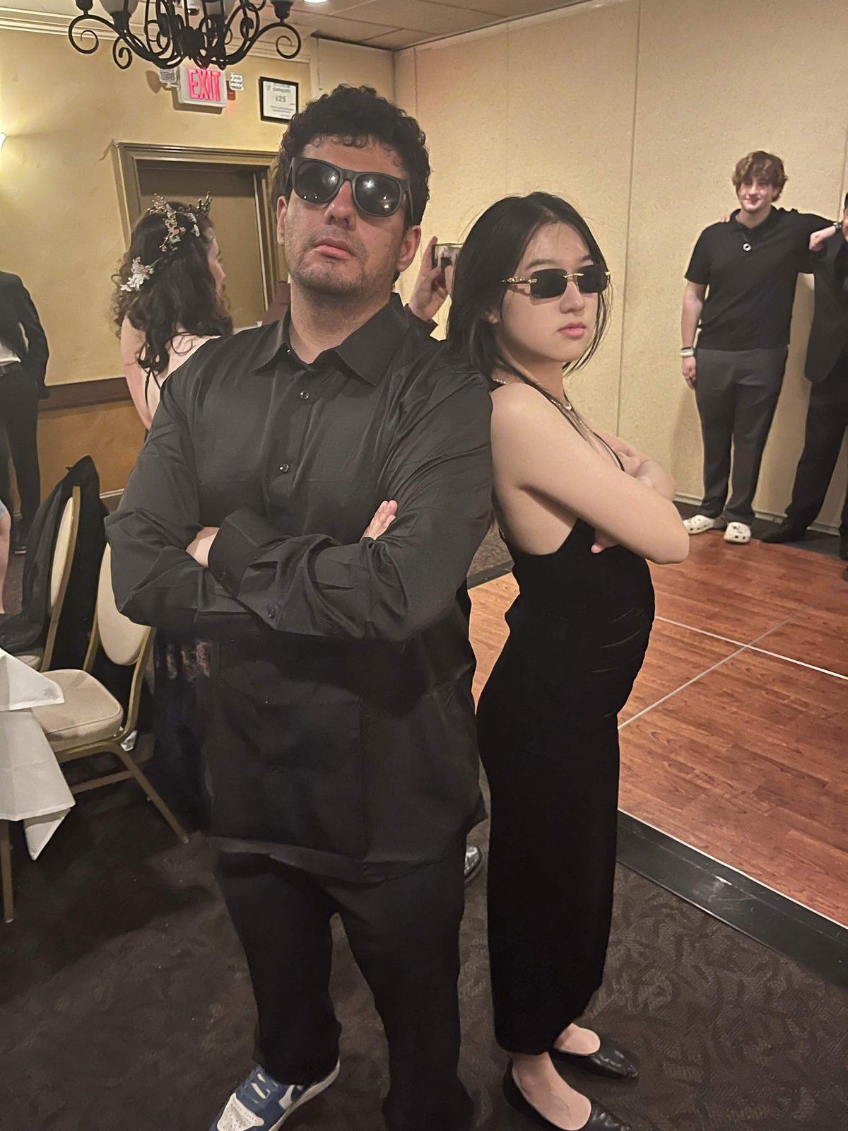 Alpha Phi Omega members dressed up at the chapter Formal