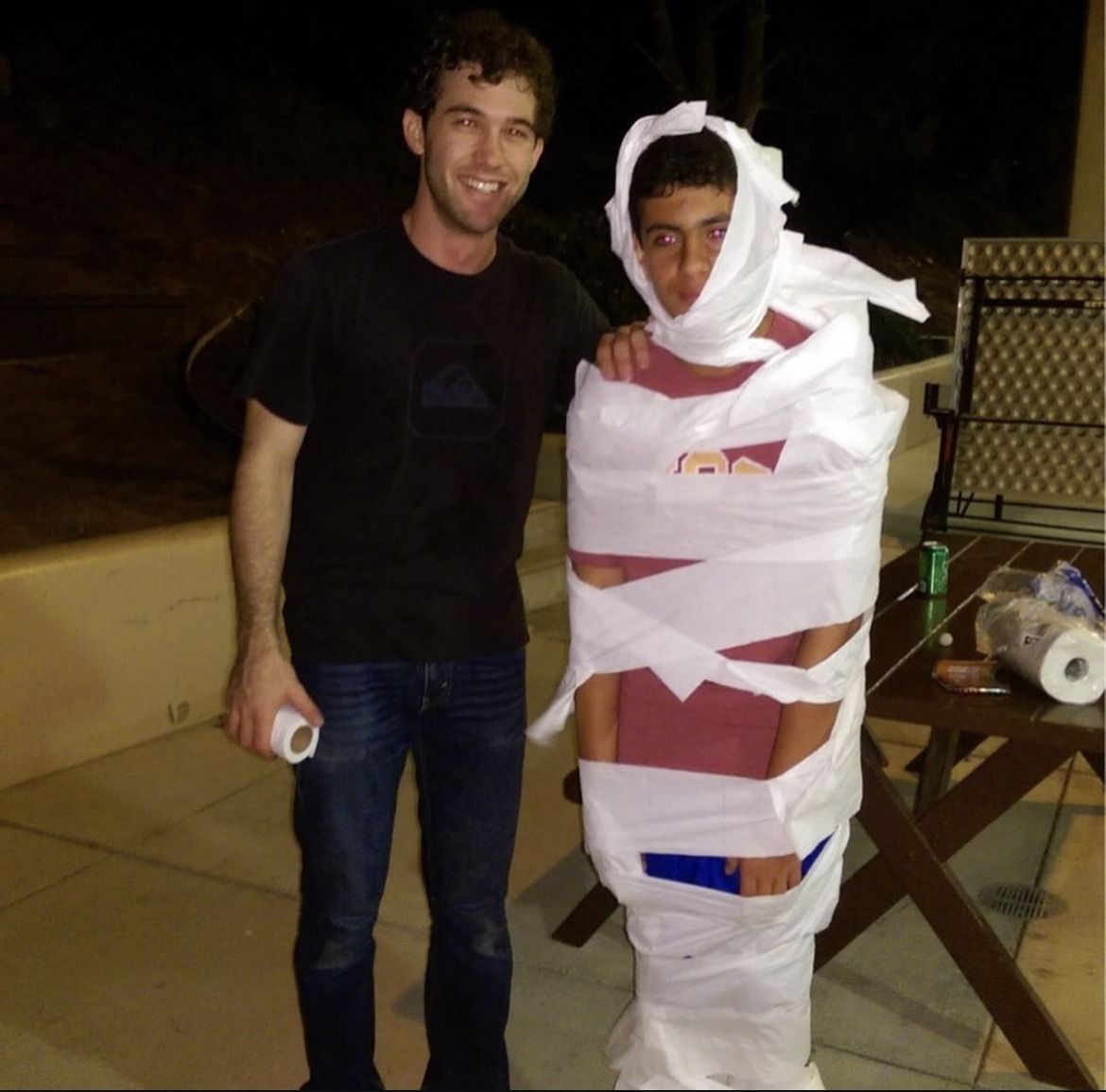 Youth group members at Halloween game night