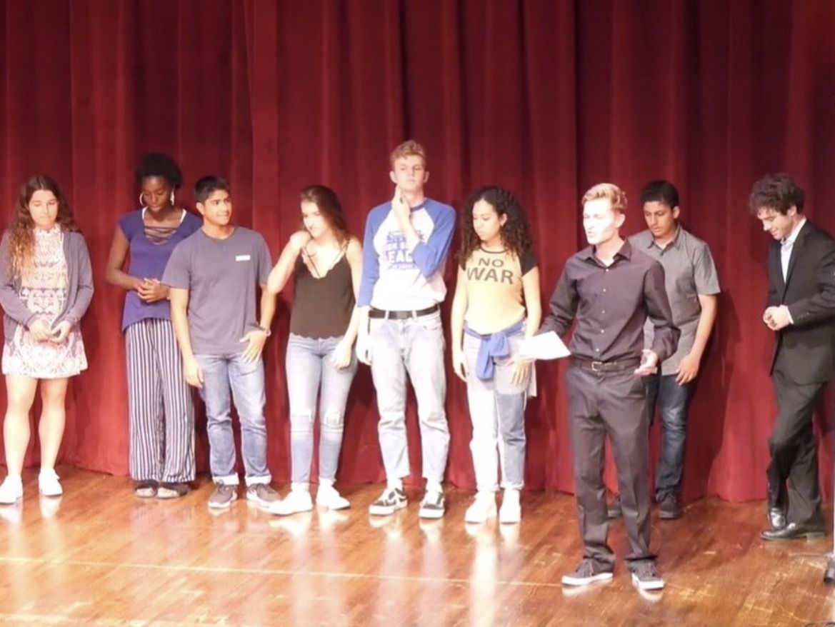 Youth group members at the Youth Talent Show