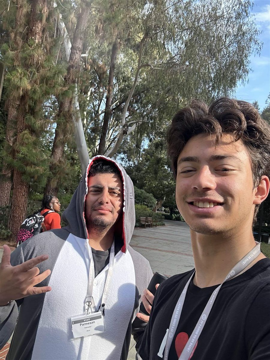 Armaan with a fellow iD Tech staff member on campus
